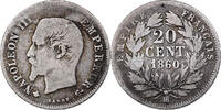France 20 Centimes Napoléon III, Strasbourg, Argent, KM:776.2 -