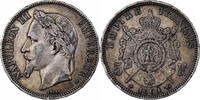 France 5 Francs Napoléon III, Strasbourg, Argent, Gadoury:739 -