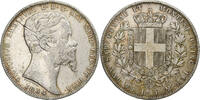 États italiens 5 Lire Monnaie, SARDINIA, Vittorio Emanuele II, Genoa -