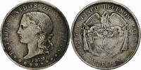 Colombie 5 Decimos 50 Centavos, Medellin, Argent, KM:161.1 -