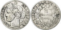 France 2 Francs Monnaie, Cérès, Paris, Argent, Gadoury:530 -