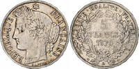 France 5 Francs Cérès, Paris, Argent, KM:818.1, Gadoury:742 -