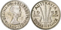 Australie 3 Pence Élisabeth II, Argent -