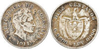 Colombie 10 Centavos Argent, KM:196.1 -