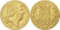 France 20 Francs Monnaie, Louis XVIII, Paris, Or, Gadoury:1028 -
