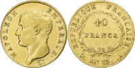 France 40 Francs Napoléon I, Paris, Or, Gadoury:1081, KM:664 -