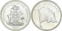 Bahamas 5 Dollars Elizabeth II, Franklin Mint, BE, Argent -
