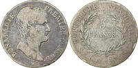 France 5 Francs Monnaie, Napoléon I, Bordeaux, Argent, Gadoury:579 -