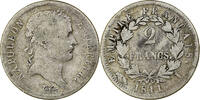 France 2 Francs Limoges, Napoléon Ier tête laurée, Argent, KM:383 -