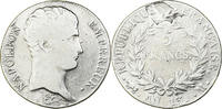 France 5 Francs Napoléon I, An 13, 1805 M, Toulouse, Argent, KM:662.10 -