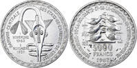 États de l'Afrique de l'Ouest 5000 Francs Argent, KM:11 -