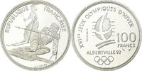 France 100 Francs Monnaie, JO d' Albertville 1992, Slalom,BE -