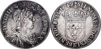 France 1/2 Écu à la mèche longue Louis XIV, Rouen, Argent -