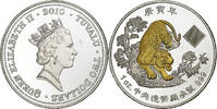 Tuvalu 2 Dollars Elizabeth II, Argent, KM:244 -
