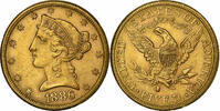États-Unis $5, Half Eagle Coronet Head, San Francisco, Or, KM:101 -