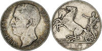 Italie 10 Lire Vittorio Emanuele III, Rome, Argent, KM:68.2 -