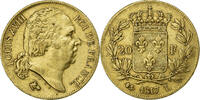 France 20 Francs Louis XVIII, Bayonne, Or, Le Franc:F.519 -