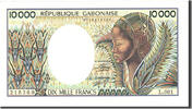 Gabon 10,000 Francs Billet, Undated, KM:7a -