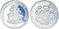 Bahamas 10 Dollars Monnaie, Elizabeth II, Franklin Mint, U.S.A., BE -