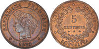 France 5 Centimes Monnaie, Cérès, Paris, Bronze, Gadoury:157a -