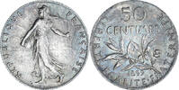 France 50 Centimes Monnaie, Semeuse, Paris, Argent, Gadoury:420 -