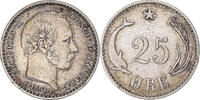 Danemark 25 Öre Monnaie, Christian IX, Copenhagen, Argent -