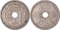 Danemark 25 Öre Monnaie, Christian X, Copenhagen, Cupro-nickel -