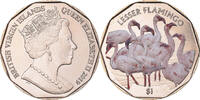 Îles Vierges britanniques 1 Dollar Monnaie, Lesser Flamingo.FDC -