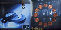 Belgique Set euro cent. Bruxelles - Capitale de l'Europe, Bruxelles -