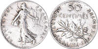 France 50 Centimes Monnaie, Semeuse, Paris, Argent, Gadoury:420 -