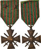 France Médaille Croix de Guerre, WAR, 2 Citations, Excellent -