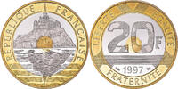 France 20 Francs Monnaie, Mont Saint Michel, Paris, Proof / BE -