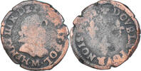 France Double Tournois Monnaie, Henri III, Toulouse, Cuivre -