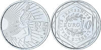 France 10 Euro La Semeuse en marche, Paris, Argent, KM:1580 -