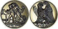 France Médaille L'Empereur Napoléon Abdique, Brenet, Refrappe, Bronze -