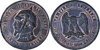 France 10 Centimes Monnaie, Napoleon III, SATIRICAL COINS, Bronze -