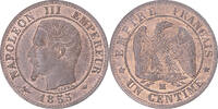 France 1 Centime Monnaie, Napoleon III, Marseille, Bronze -