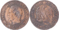 France 2 Centimes Monnaie, Napoleon III, Marseille, Bronze -
