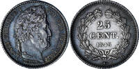France 25 Centimes Monnaie, Louis-Philippe, Rouen, Argent -
