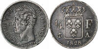 France 1/4 Franc 1828 A Charles X, Paris, Argent, Gadoury:353, KM:722.1 SS 54,95 EUR  + 4,95 EUR frais d'envoi