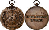 France Medaille Nations Unies, In The Service of Peace, Good Quality, Bronze -