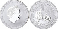 Australie 50 Cents Elizabeth II, Année du lapin, Perth, Argent -