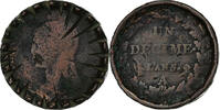 France Decime Dupré, Paris, Palet de Jeu, Bronze, B, Gadoury:185 -