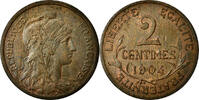 France 2 Centimes Monnaie, Dupuis, Paris, Bronze, Gadoury:107 -