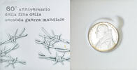 Vatican 5 Euro Pape Benoit XVI, Fin seconde guerre, Rome, Argent -