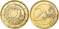 Finlande 2 Euro 30 ans Drapeau européen, Bimétallique, KM:New -