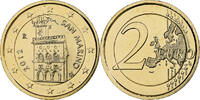 Saint Marin 2 Euro Rome, gold-plated coin, Bimétallique, KM:486 -