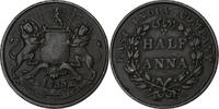 Inde britannique 1/2 Anna Monnaie, Guillaume IV, Bombay, Cuivre -