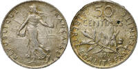 France 50 Centimes Semeuse, Paris, Argent, Gadoury:420, KM:854 -