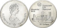 Canada 10 Dollars Elizabeth II, 1976 Olympics - Montreal Skyline, Royal -